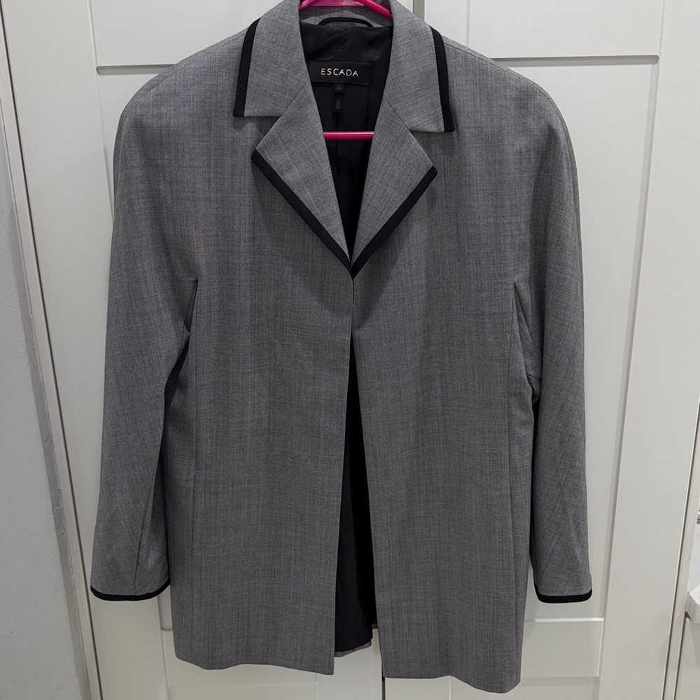 Escada Charcoal Jacket with Black Accents